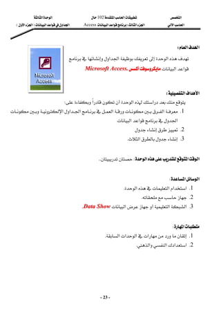 ‫א‬

‫א‬‫א‬
102

‫א‬‫א‬
‫א‬‫א‬
‫א‬‫א‬
W
‫א‬‫א‬
Access
‫א‬‫א‬‫א‬‫א‬
F

‫א‬‫א‬

E
-
23
-
‫א‬‫א‬
W
 
‫א‬


‫א‬‫א‬

‫א‬‫א‬






M
Mi
ic
cr
ro
os
so
of
ft
t A
Ac
cc
ce
es
ss
s.
.
 
 
‫א‬‫א‬‫א‬
W
 
‫א‬‫א‬‫א‬


W
 
1
K





‫א‬‫א‬



‫א‬‫א‬‫א‬


‫א‬
‫א‬‫א‬
 
2
K



 
3
K

‫א‬
K
 
 
‫א‬‫א‬

‫א‬
W

KK
 
 
‫א‬‫א‬
W
 
1
K
‫א‬‫א‬‫א‬‫א‬
K
2
K



K
3
K
‫א‬
‫א‬

‫א‬
D
Da
at
ta
a S
Sh
ho
ow
w
K
K
 
‫א‬
W
 
1
K

‫א‬
‫א‬
‫א‬
‫א‬
K
2
K
‫א‬‫א‬‫א‬‫א‬
K
 
 