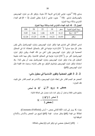 38
ÅÃŕŬƔ

10
-
14
řŠ±¯ƅ§Ɠž ±śƅƓƈ§
±Ż¡Å
²Š
25

řƔÃœƈ
.

ÁƔŠÃ±¯ƔƎƅ§¯±§ÃŮÁƈ¿Ƅ²ƔƄ±śÃ
  ÅÃŕŬś ¿ƔŬƄÃ±¯ƔƎƅ§Ã
10
-
7

±śƅ  Ɠƈ§
±Ż ¡Å
²Š
(
.

¿Ã¯Šƅ§ Ɠ·ŸƔ

2

–

4
¡§¯Šƅ§ ÀƔƁ
©
±§
±ţƅ§řŠ±¯řƅƛ¯ŗÅ¯±ŕŮƅ§


¾Â®Şƃ¦
2

-

4
:

¨
°¦
°šƃ¦ŗŞ°®ŗƃƙ®ŕ œƆƄƃÄ®°œŬƃ¦ ¦®Şƃ¦©ŕœś


©
±§
±ţƅ§řŠ±¯

řƔÃœƈƅ§

±ſŰ

18

25

50

100

Ke × 10+14
0.12

0.59

1.04

5.66

5.85

pKe
14.93

14.23

13.98

13.25

12.24


ƑƈŬś

ÁÃƄƔ Ɠśƅ§Ã ¿ƔŬƄÃ±¯ƔƎƅ§ ¯±§ÃŮÃ ÁƔŠÃ±¯ƔƎƅ§ ¯±§ÃŮ ²ƔƄ§
±ś ŕƎƔž ÄÃŕŬśś Ɠśƅ§ ¿Ɣƅŕţƈƅ§
ŕƔÃŕŬƈŕƎƊƈ¿Ƅ±§¯Ƃƈ


7
-

10
ƈ§
±Ż©¯±ŕŮ
řƅ¯śŸƈƅ§¿Ɣƅŕţƈƅŕŗ±śƆƅ§ƓžřƔ
ž

¿Ɣƅŕţƈƅ§Ɠžŕƈ£
řƔŲƈţƅ§

 ÁŐž
řƈƔƂƅ§ ¾Ɔś Áƈ ƑƆŷ£ ÁÃƄƔ ÁƔŠÃ±¯ƔƎƅ§ ¯±§ÃŮ ²ƔƄ±ś
ž


Ã
¯±§ÃŮ ²ƔƄ±ś ÁÃƄƔ
ŬƄÃ±¯ƔƎƅ§
Áƈ±ŗƄ£¿Ɣ
7
-
10
(

ŕŮ
řƔ¯ŷŕƂƅ§¿Ɣƅŕţƈƅ§ƓžřƔƈ§
±Ż©¯±

řŸƔŗ·ªƊŕƄŕƈƎƈÁƄƅÃ
¿ÃƆţƈƅ§

 ÁŐž
ŕśŗŕŝ ƑƂŗƔ Á£ ¨ŠƔ ¿ƔŬƄÃ±¯ƔƎƅ§ ¯±§ÃŮÃ ÁƔŠÃ±¯ƔƎƅ§ ¯±§ÃŮ ²ƔƄ±ś ¡§¯Š

 
¯ƁÃ

±ŕŻÃƆŗÁƔŠÃ±¯ƔƎƅ§¯±§ÃŮ²ƔƄ§
±śªƅ¯ŗśŬ§
Ɣ
ƌś±ŕŮ¥³ƄŷŶƈ²ƔƄ±śƅ§Àś
ž
§Ƌ°ƍªƔƈŬÃ
¿Ɣƅ¯řƈƔƂƅ
ÁƔŠÃ±¯ƔƎƅ§¯±§ÃŮ
pH
(



2

2

3

¦
ƑőœƆ¾ÂƄšƆƑżŗƒŪœŪƕ¦ÃÂƀƃ¦ÂŗƒŰƆšƃ¦ÃÂƀƃ


ƅ§ÀŬŠƅ§Ãƍ¶ƈţƅ§
ÁƔŠÃ±¯ƔƎƅ§¯±§ÃŮ¡ŕ·ŷ¥ƑƆŷ±¯ŕƂ
ž
ŬŠƅ§Ãƍ³ŕŬƗ§Ã
ªƔŗŝśƑƆŷ±¯ŕƂƅ§À
¯±§ÃŮƅ§¾Ɔś
:

ƑƆŷ¿ŰţƊªŗŕŝ¡ŕƈƅ§²ƔƄ±śÁ£±ŕŗśŷŕŗÃřƆśƄƅ§ÁÃƊŕƁ½Ɣŗ·śŗ
řƔƅŕśƅ§řƁƜŸƅ§



 




«Ɣţ

K

²ƈ±Ɣ
Ƒƅ¥

ªŗŕŝ

řſƅƗ§
¶ƈţƓœŕƊŝƆƅ
–

³ŕŬ£
Constante d'Affinité
(


řƈƔƁ Áƈ ŕƁƜ·Ɗ§

pK
(

 řƈƔƁ  ¨ŕŬţ ÁƄƈƔ
pH
­ƜƈƗ§Ã ³ŕŬƗ§Ã ¶ƈţƅ§ Áƈ şƔ²ƈƅ
ŕƎƅřƂž§Ãƈƅ§



-
pH

(

°ƓŲƈţ¿ÃƆţƈƅ
Å

Ƌ
±¯Ɓ²ƔƄ±ś

c
(

řƁƜŸƅŕŗƑ·ŸƔ
:
 