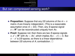 Terrence Tao's slides in compressed sensing | PDF