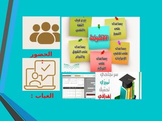 ‫الحضور‬
:
: ‫الغياب‬
 