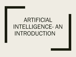 Comprehensive Introduction to Artificial Intelligence Concepts and ...