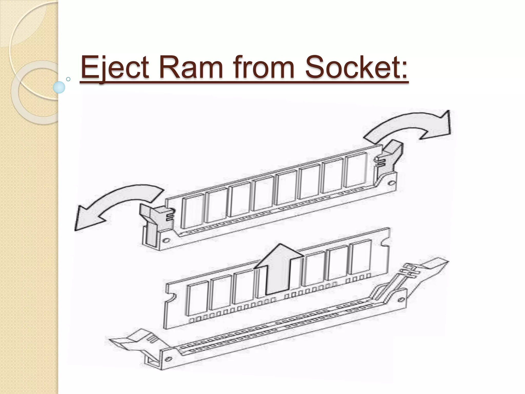 Eject Ram from Socket: 
 