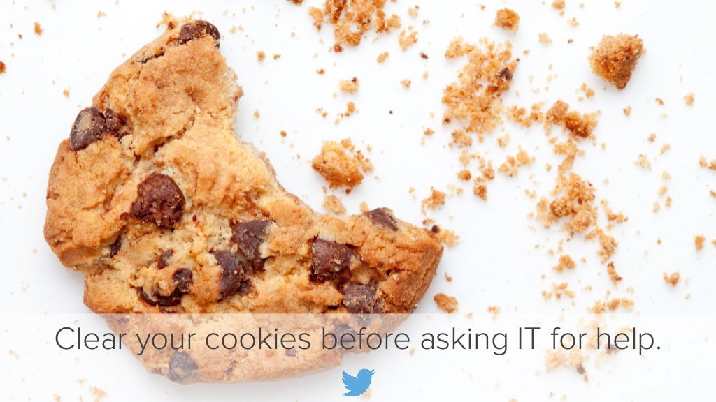 Clear your cookies before asking