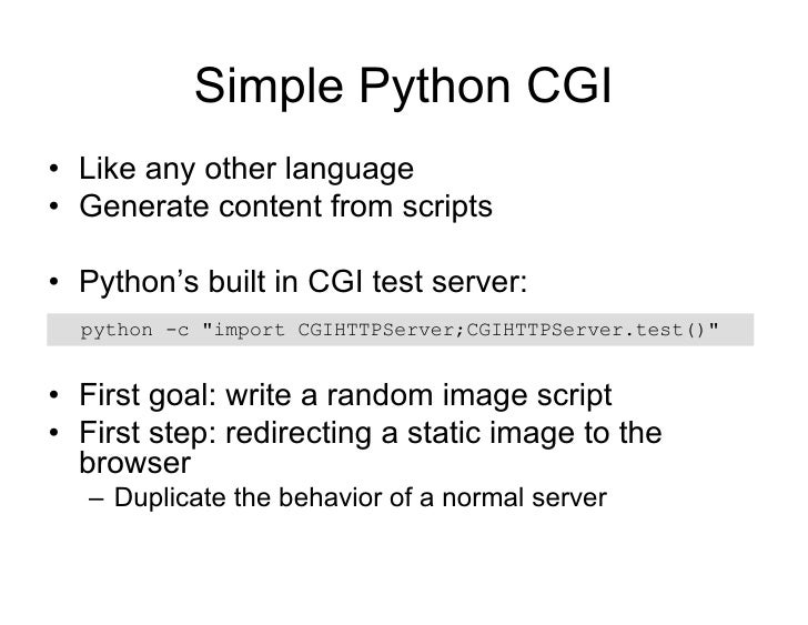 Random And Dynamic Images Using Python Cgi