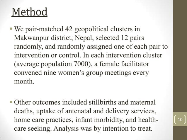 Randomised Control Trial Pptx Pregnancy Reproductive Health