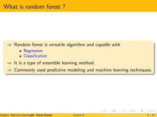 Random forest (Machine learning) | PDF