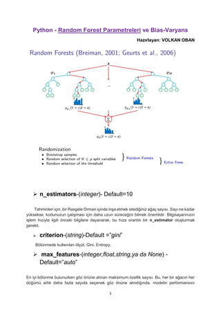 Python - Rastgele Orman(Random Forest) Parametreleri | PDF