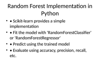 Seminar PPT on Random Forest Tree Algorithm | PPT