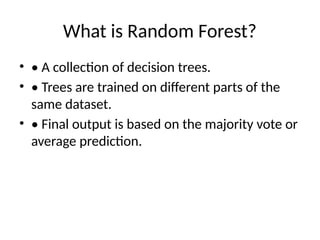 Seminar PPT on Random Forest Tree Algorithm | PPT