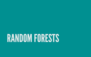 RANDOM FORESTS
 