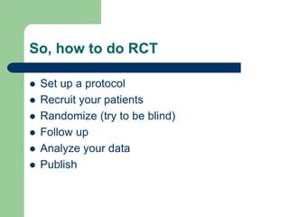 Randomised controlled trials : the basics | PPT