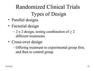 Parallel Design Under Rct Comprehensive Guide to Randomized Controlled Clinical Trials: Design ...