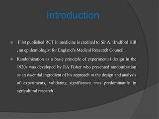 The First Rct Study Randomized controlled trials | PPTX