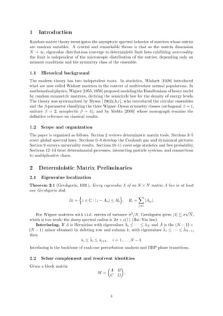 Random Matrix Theory: Classical Ensembles, Universality, and Modern ...