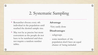 PROBABILISTIC AND NONPROBABILISTIC SAMPLING | PPT