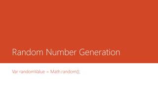 Random number generation | PPT