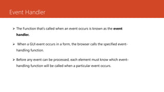 Simple Event Handler Random number generation | PPTX