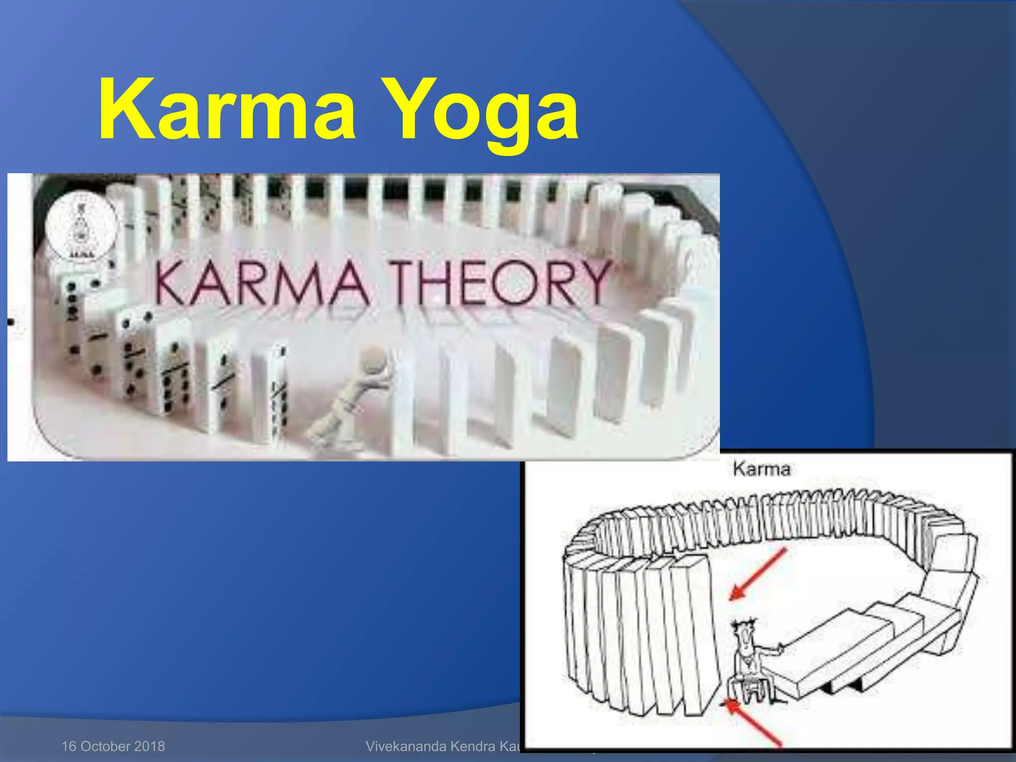 16 October 2018 Vivekananda Kendra Kaushalam - Hyderabad 28
Karma Yoga
 