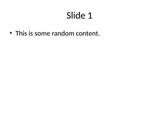 Good Random Knowledge Presentation a ppt | PPTX