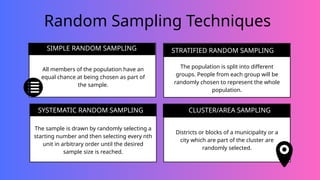 Random Sampling Techniques for SHS Grade 11 | PPTX