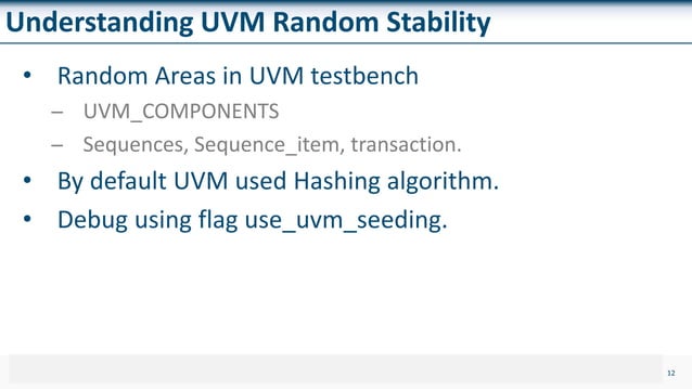 Random stability in systemVerilog and UVM based testbench