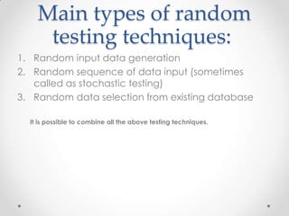 Random testing | PPTX