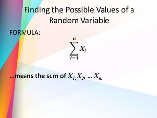Random Variable (probablity and statistics) | PPTX