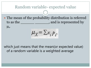 Random variables | PPTX