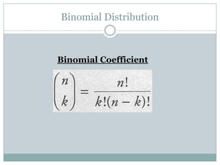 Binomial Distribution



Binomial Coefficient
 