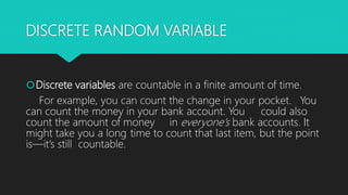 Random variables | PPTX