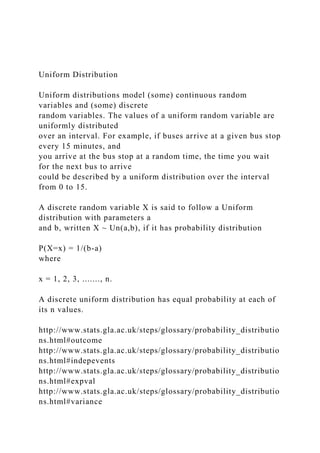 Random variables and probability distributions Random Va.docx