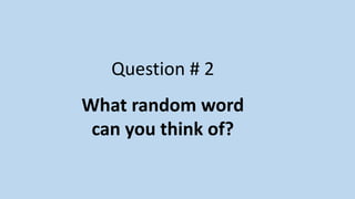 Random Think Random word | PDF