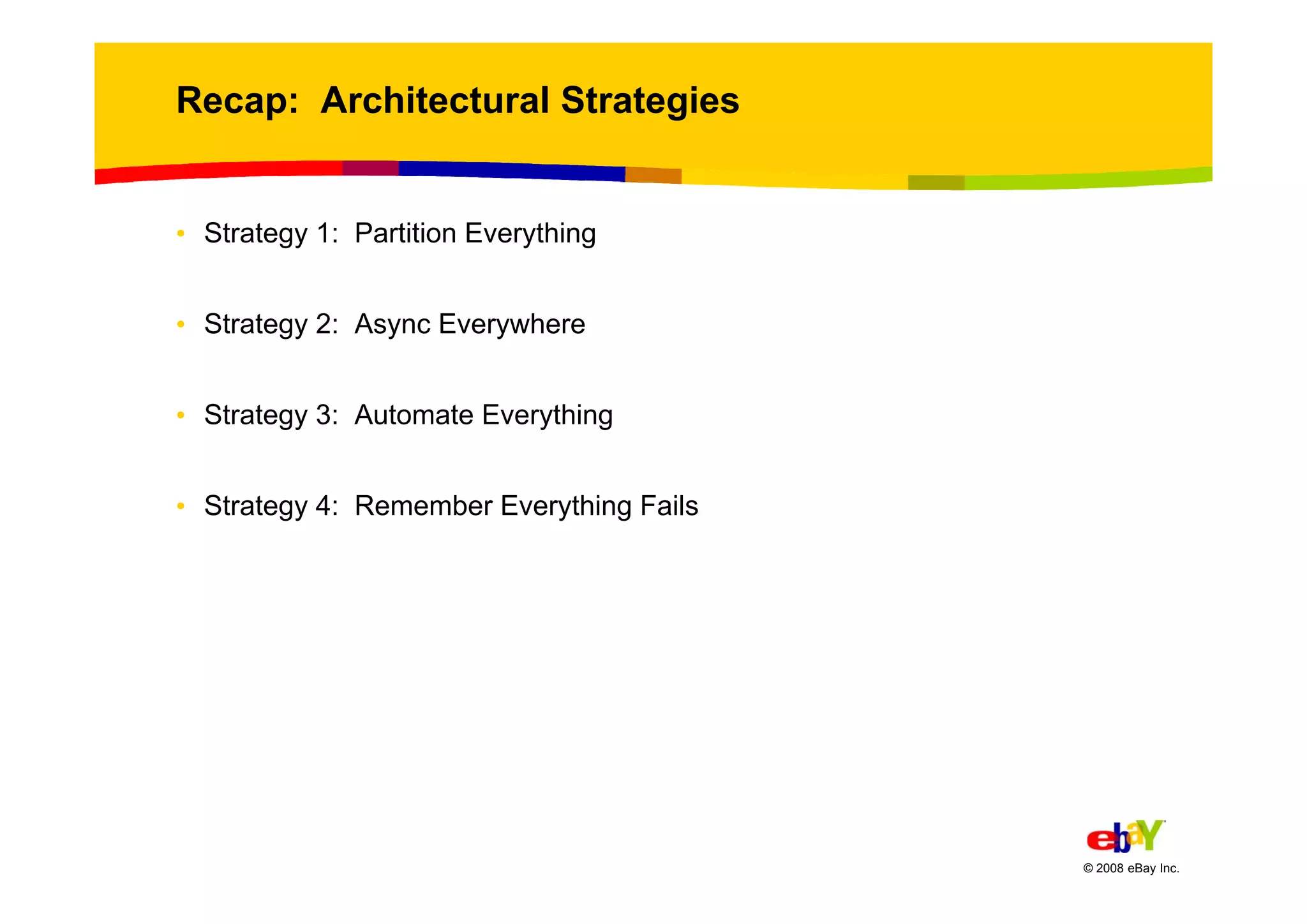 Randy Shoup eBays Architectural Principles