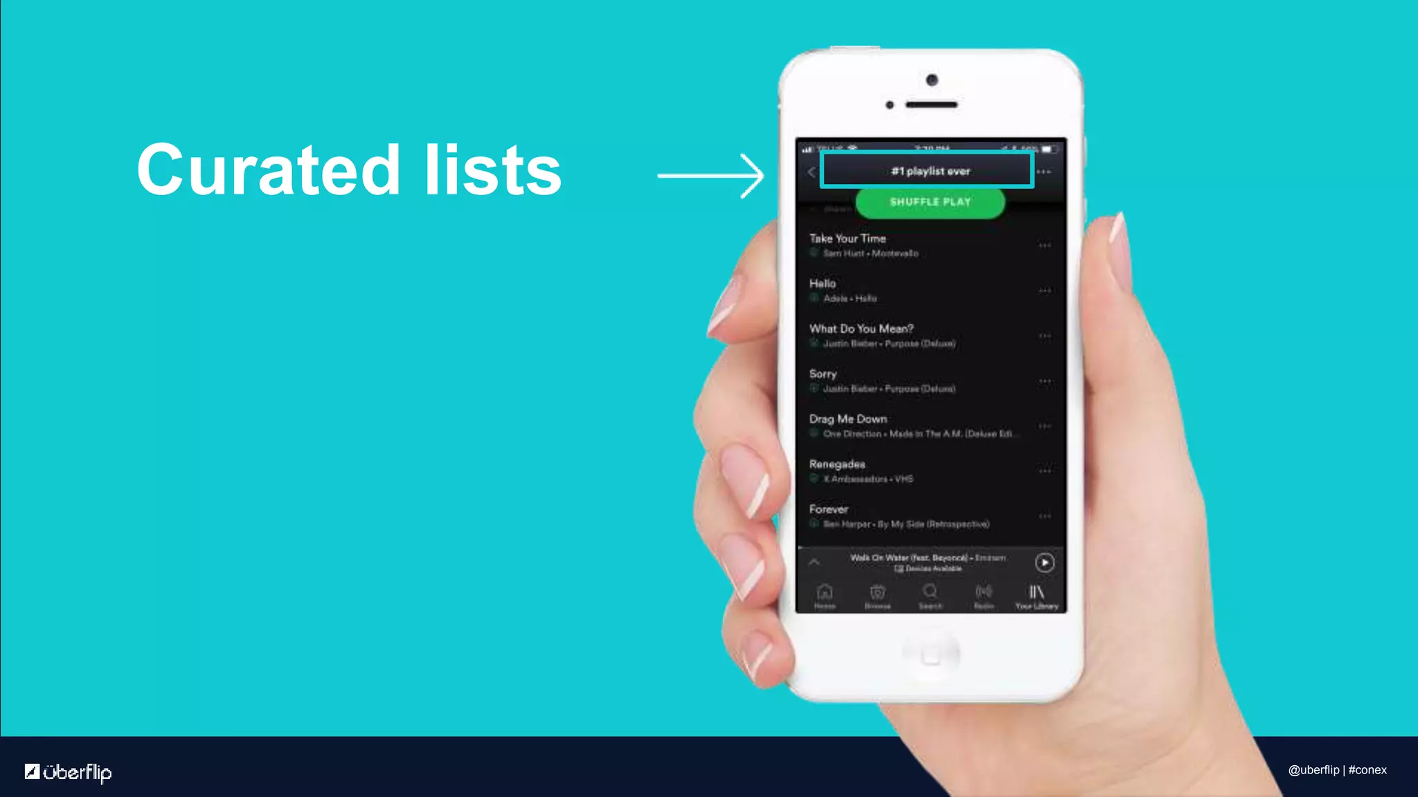 Curated lists
@uberflip | #conex
 