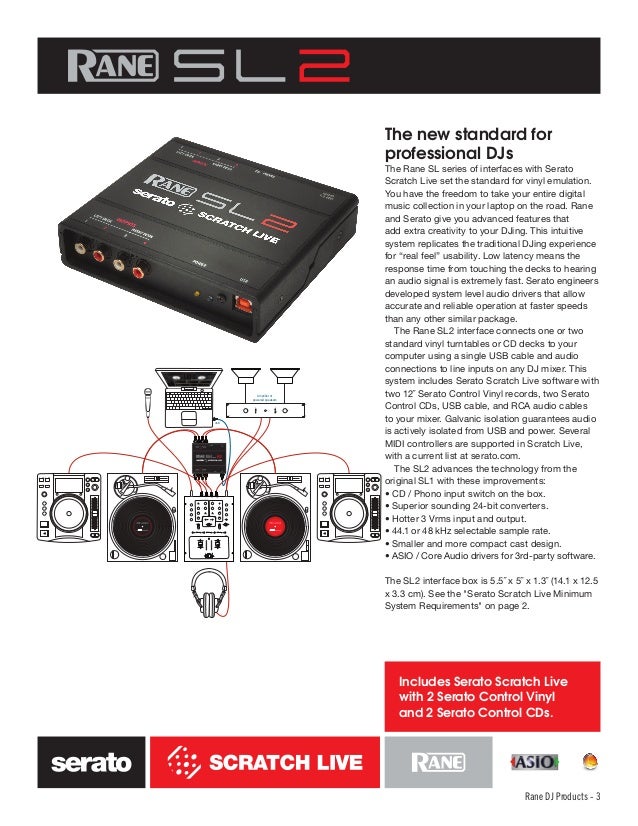 Rane serato scratch live sl1 driver