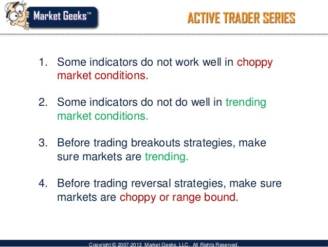 Trading strategies for choppy markets
