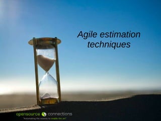Agile estimation techniques 