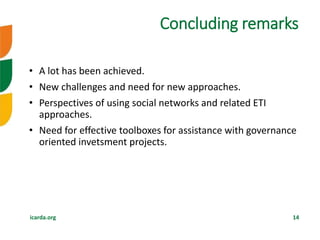 Research investments in institutional innovations: The case of rangeland governance in Tunisia―Ongoing rangeland research and outcomes of IFAD-ICARDA-NARS 