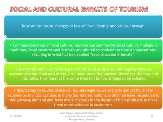 Range of impacts of tourism on wildlife and enviornment by amit tiwari ...