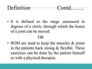 Range of motion exercises | PPT
