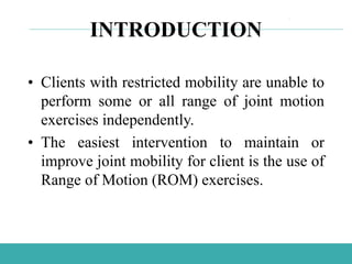 Range of motion exercises | PPTX