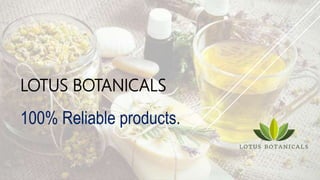 LOTUS BOTANICALS
100% Reliable products.
 