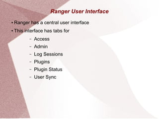 Apache Ranger | PDF