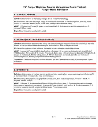 Ranger Medic Handbook 2007 - 75th Ranger Regiment Trauma Management ...