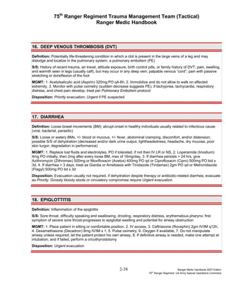 Ranger Medic Handbook 2007 - 75th Ranger Regiment Trauma Management ...