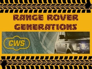 RANGE ROVER
GENERATIONS
 