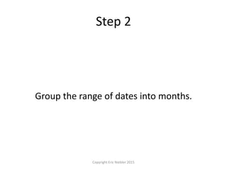 Step 2
Group the range of dates into months.
Copyright Eric Niebler 2015
 