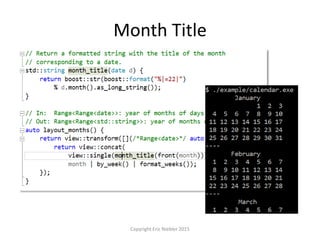 Month Title
Copyright Eric Niebler 2015
 