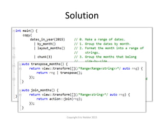 Solution
Copyright Eric Niebler 2015
 