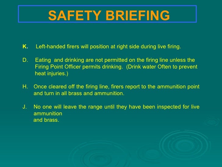 Range Safety Procedure